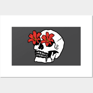 Blooming skull Posters and Art